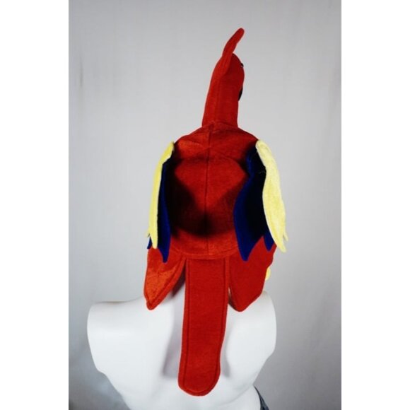 Velvet Plush Parrot Head Hat Costume Jimmy Buffet Party One Size - Picture 4 of 7